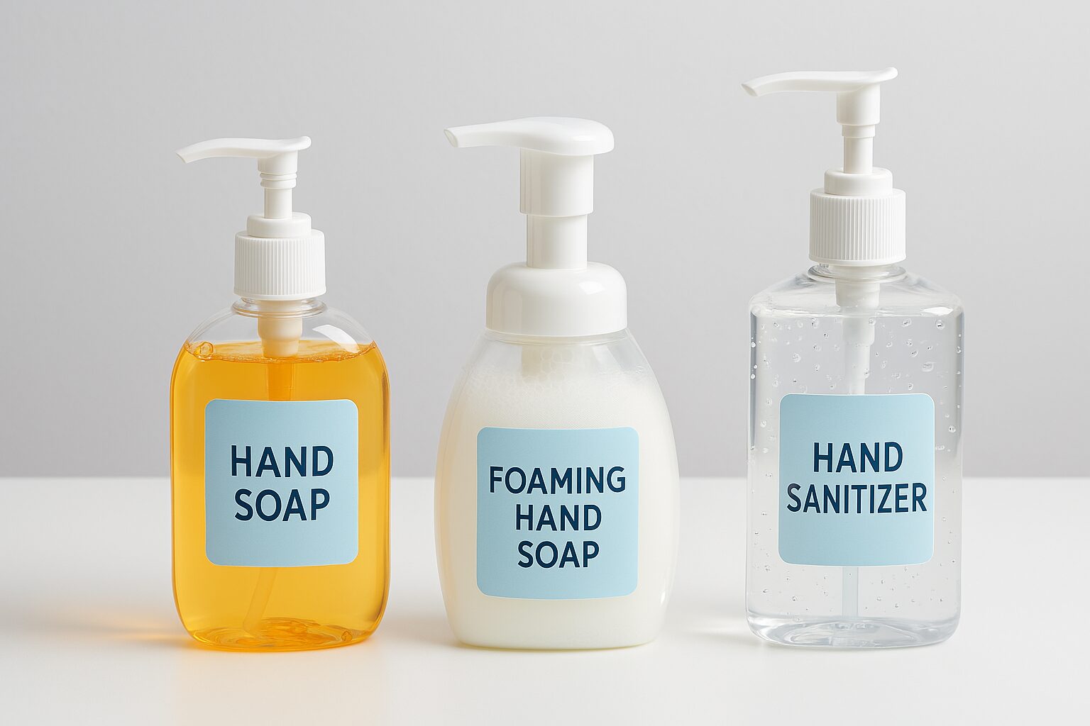 Cleaning: Handsoap(Liquid and Foam) & Sanitizer